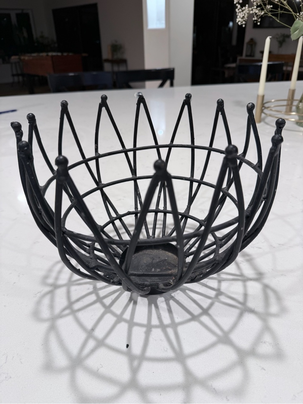 Black Decorative metal Fruit Bowl - Home Dining